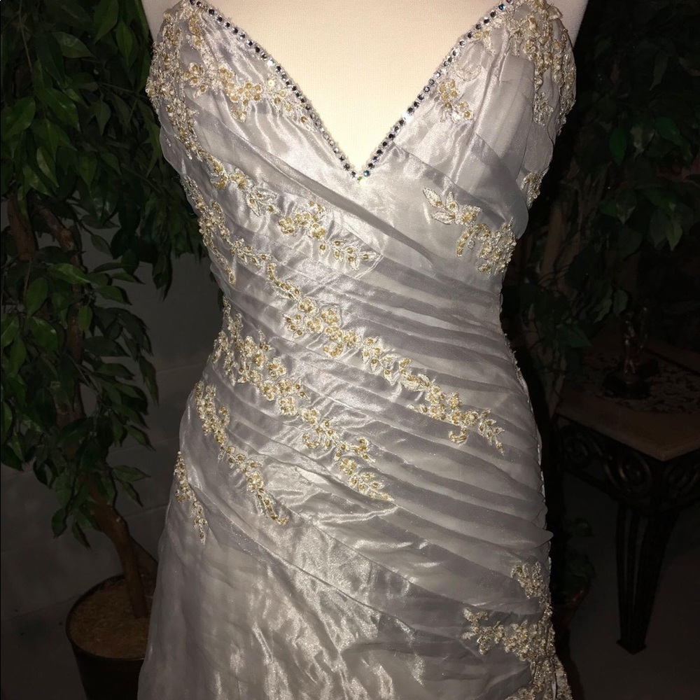 Ice blue Sophia Tolli gown